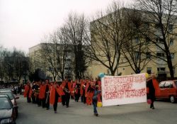 Die "Donautaler" beim Faschingumzug 1998 der "Feringa" in München.
