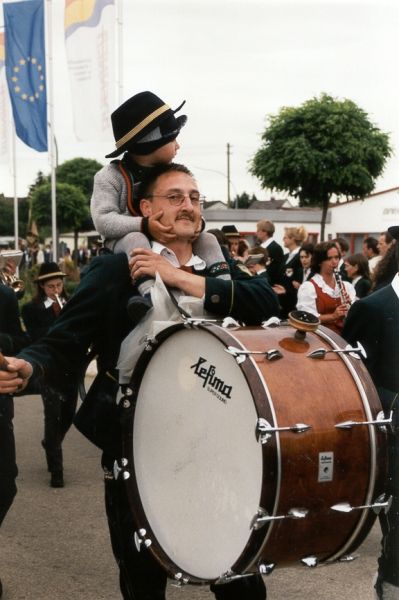 Schlagzeuger mit Nachwuchs